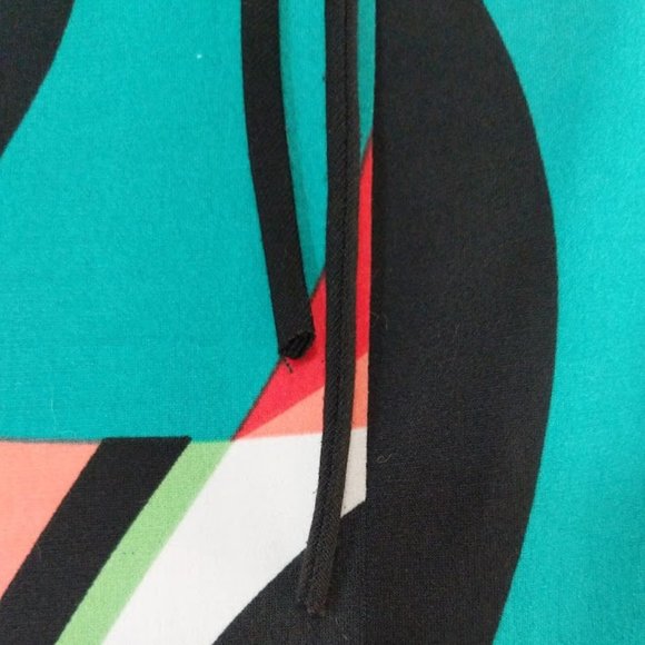 [M] Abstract Multicolor Swirl Stretch Bodycon Halter Maxi Dress - Picture 5 of 16